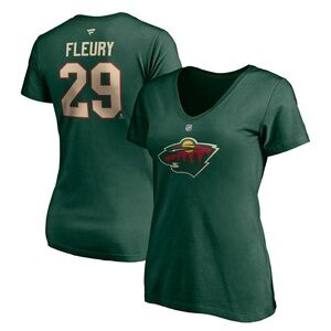 NWT Women’s Fanatics Marc-Andre Fleury Green Minnesota Wild SS T-Shirt~XL~$32